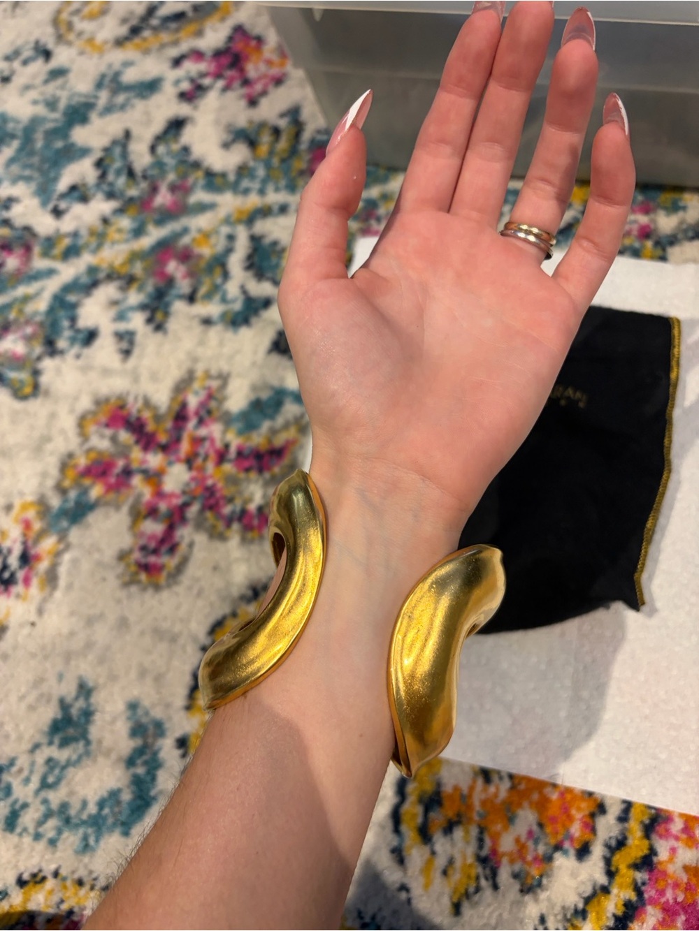Donna Karan Gold Sculptural Crossover Bracelet - Picture 4 of 7